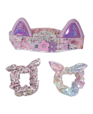Girls Princess Bella Kitty 3 Piece Hair Accessories