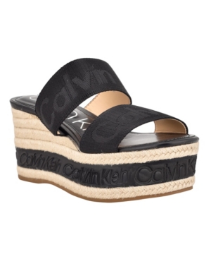 Calvin Klein Women's Gia Slip-On Espadrille Wedge Sandals Women's Shoes