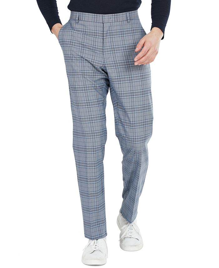 Tommy Hilfiger Men's Modern-Fit Flex Stretch Plaid Suit Pants - Macy's
