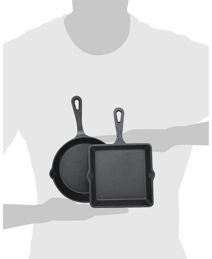 Sedona Cast Iron 2Pc. Mini Skillet & Griddle Set Macy's