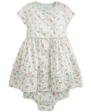 Polo Ralph Lauren Baby Girls Floral-Print Cotton Dress & Bloomer Set