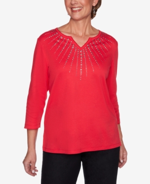 Alfred Dunner Sunburst Heat Set Top