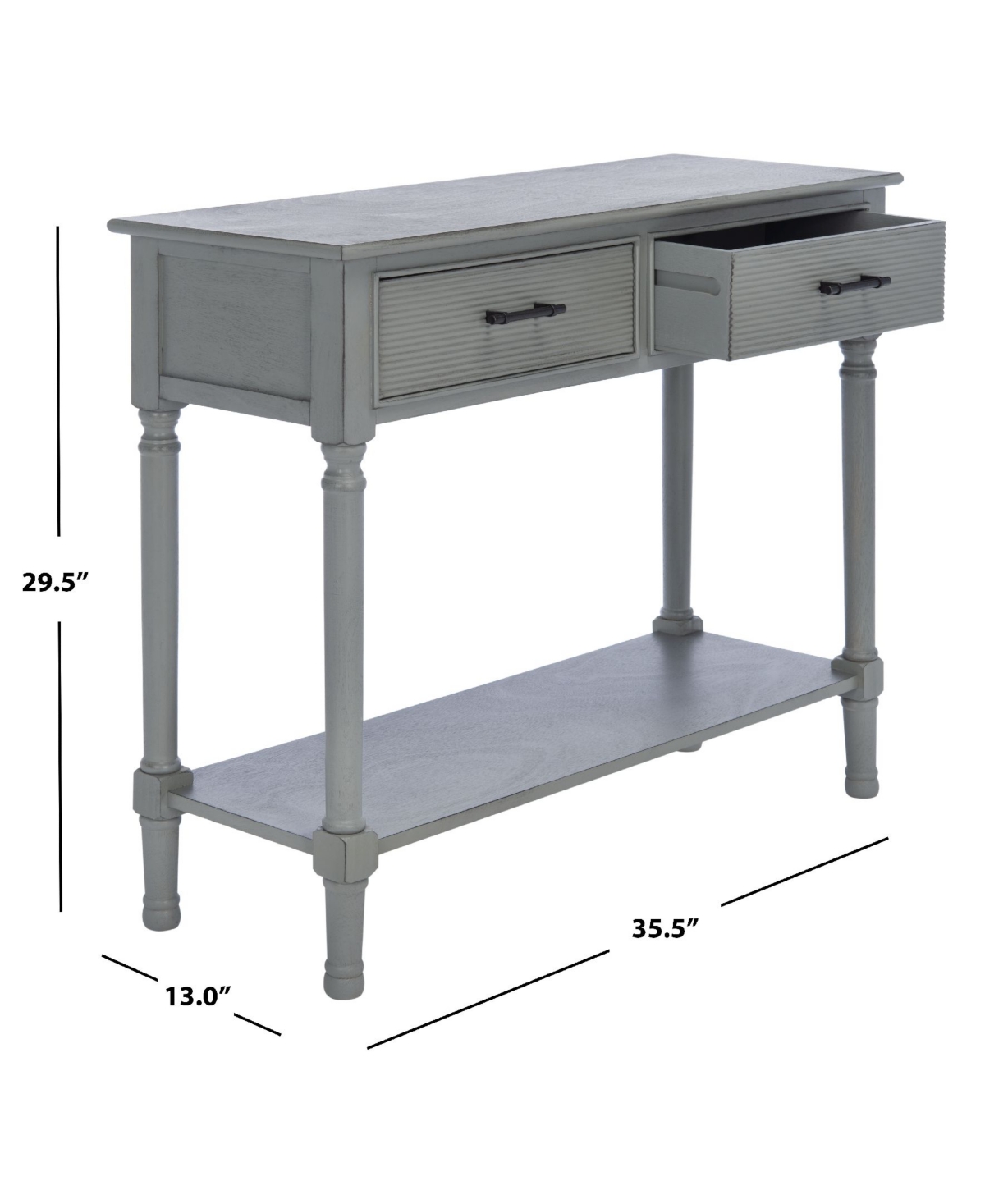 Safavieh Ryder 2 Drawer Console Table In Gray