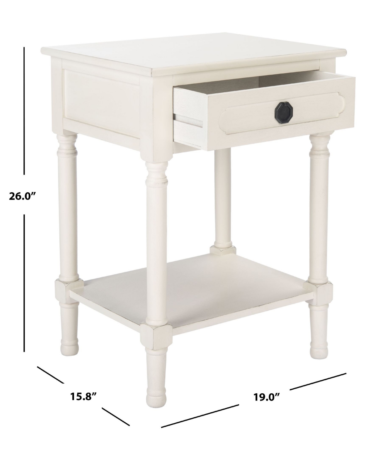 Safavieh Tate 1 Drawer Accent Table In White