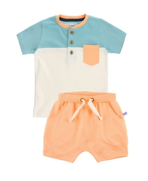 Baby Boys Henley T-shirt and Short Set
