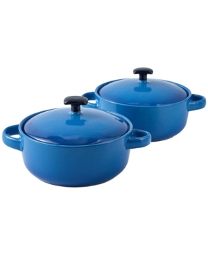 Bruntmor Bake Serve Oven Safe Soup Bowls with Handles and Lids - 20 oz Set of 2