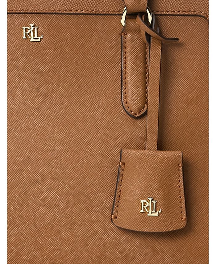 Lauren Ralph Lauren Crosshatch Leather Medium Brooke Satchel & Reviews