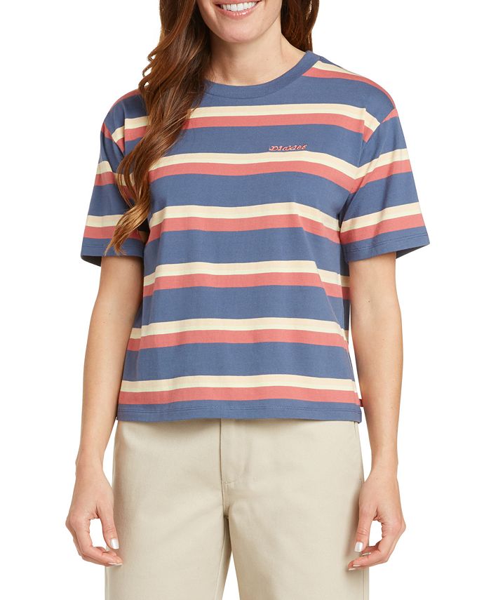 Dickies Juniors' Cotton Striped Tomboy T-Shirt - Macy's