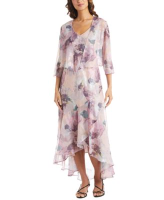 2-Pc. Floral-Print Jacket & Gown Set