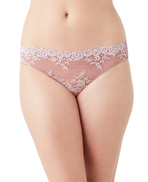 Wacoal Embrace Lace Bikini Underwear 64391 In Woodrose/mauve Chalk