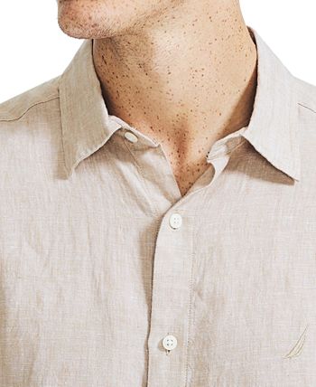 NAUTICA Short Sleeve Linen x Rayon Shirt Men's M /eaa446306