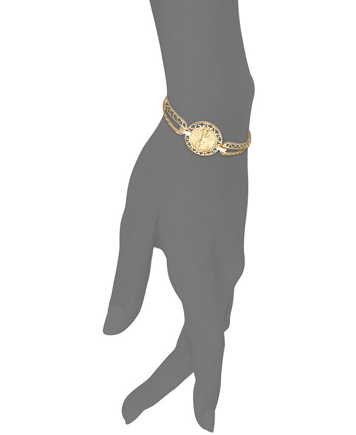 Macy's 14k Gold Bracelet, Coin Bangle Macy's
