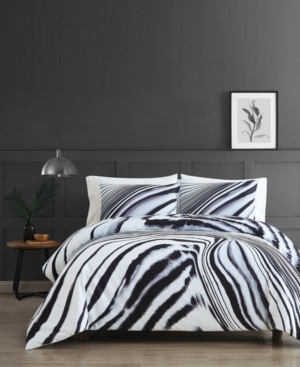 Vince Camuto Home Muse 3 Piece Duvet Cover Set, King In Black