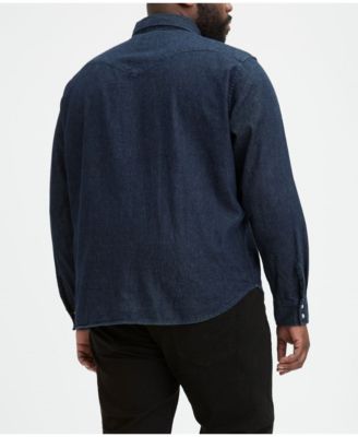 Men's Big & Tall Classic Western Long Sleeve Denim Shirt