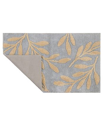 Riviera Home - 27x45 Overtuft leaves Grey Marigold