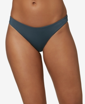 O'neill Flamenco Saltwater Solid Bikini Bottoms In Slate