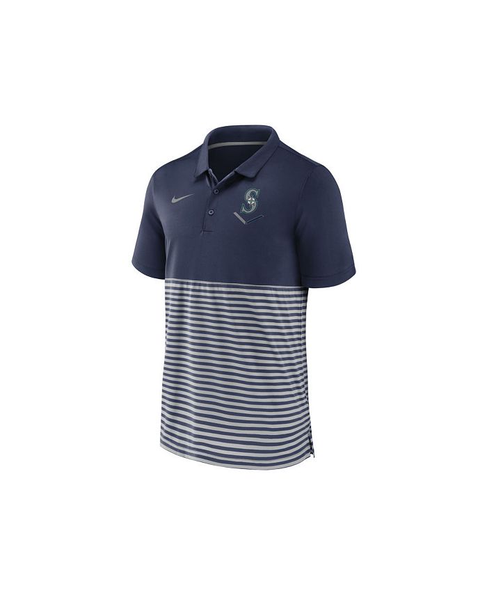 Nike - Men's Seattle Mariners Icon Stripe Polo Shirt