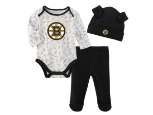 Outerstuff Infant Boston Bruins Li'l Player 3-Pc Pants & Hat Set