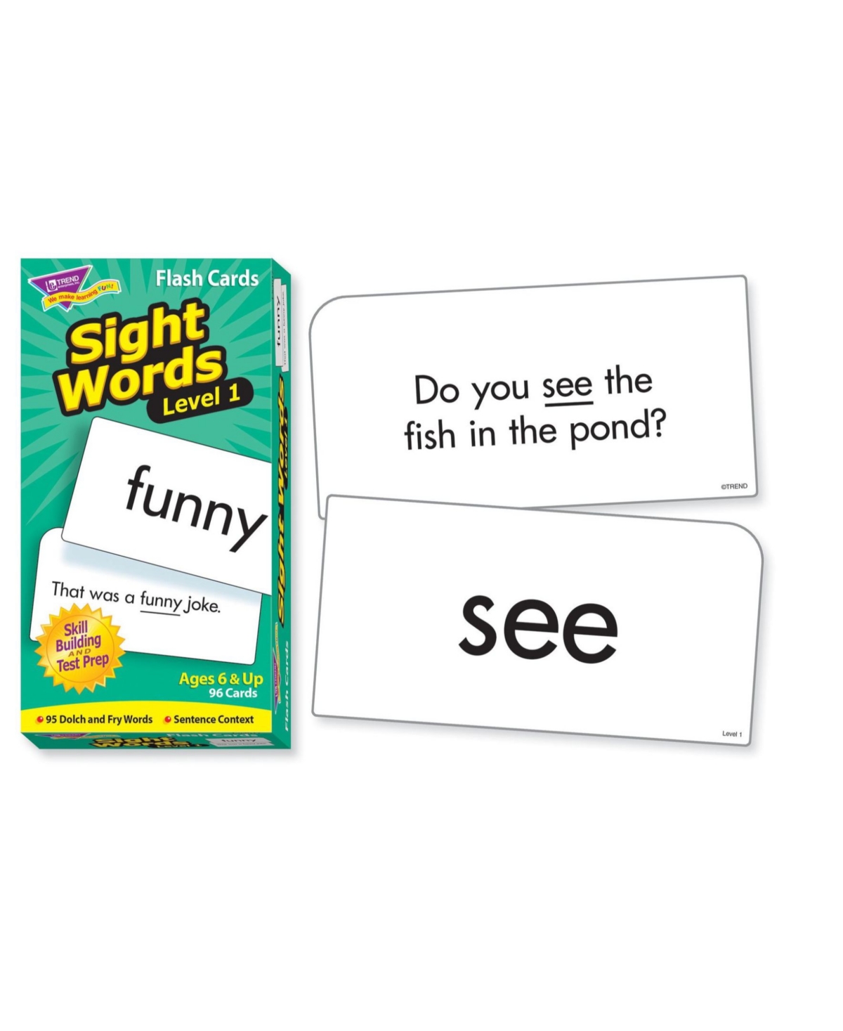 Trend Enterprises Kids' Sight Words Level 1 Skill Drill Flash Cards In ...
