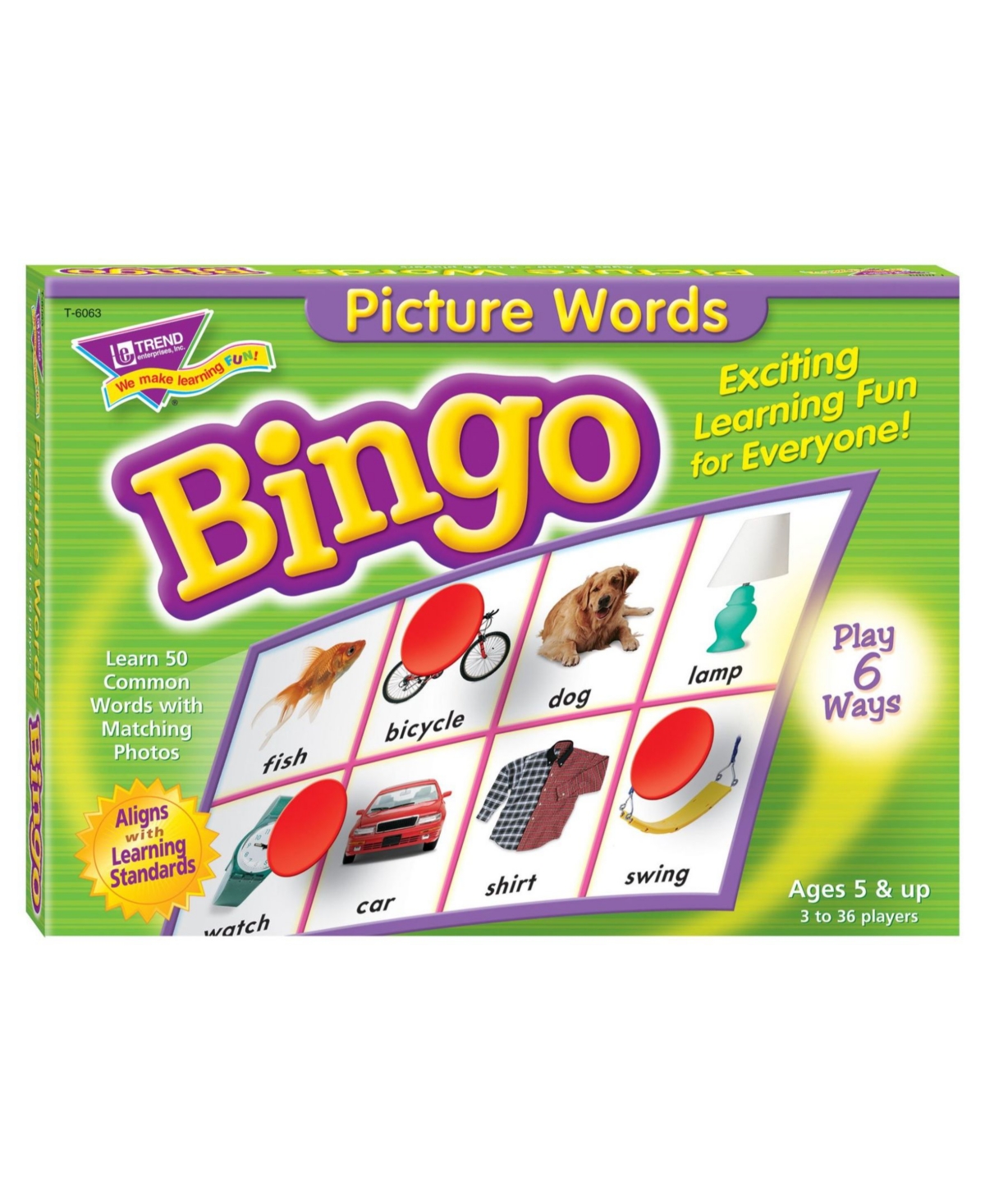 Trend Enterprises Kids' Picture Words Bingo Game In Open Misce
