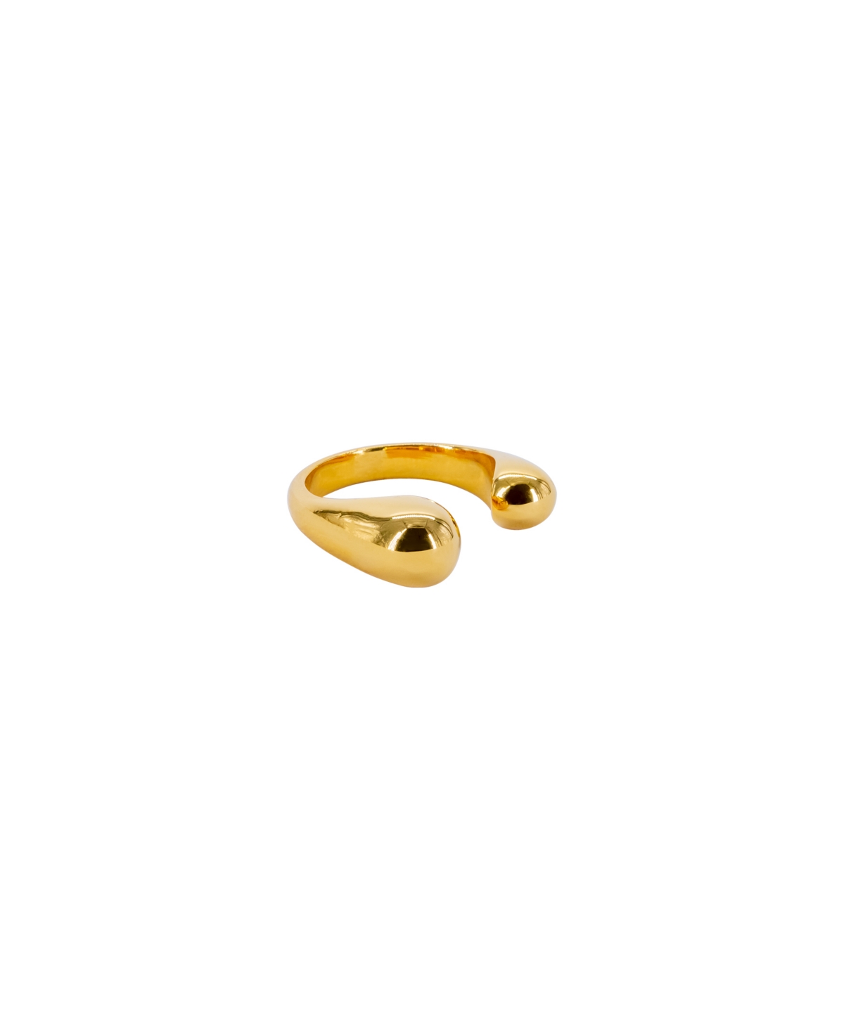 Nabi Ring in 18K Gold- Plated Brass, Adjustable Sizeing - Gold