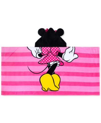 Disney Minnie Mouse Cotton Stripe Hooded Towel