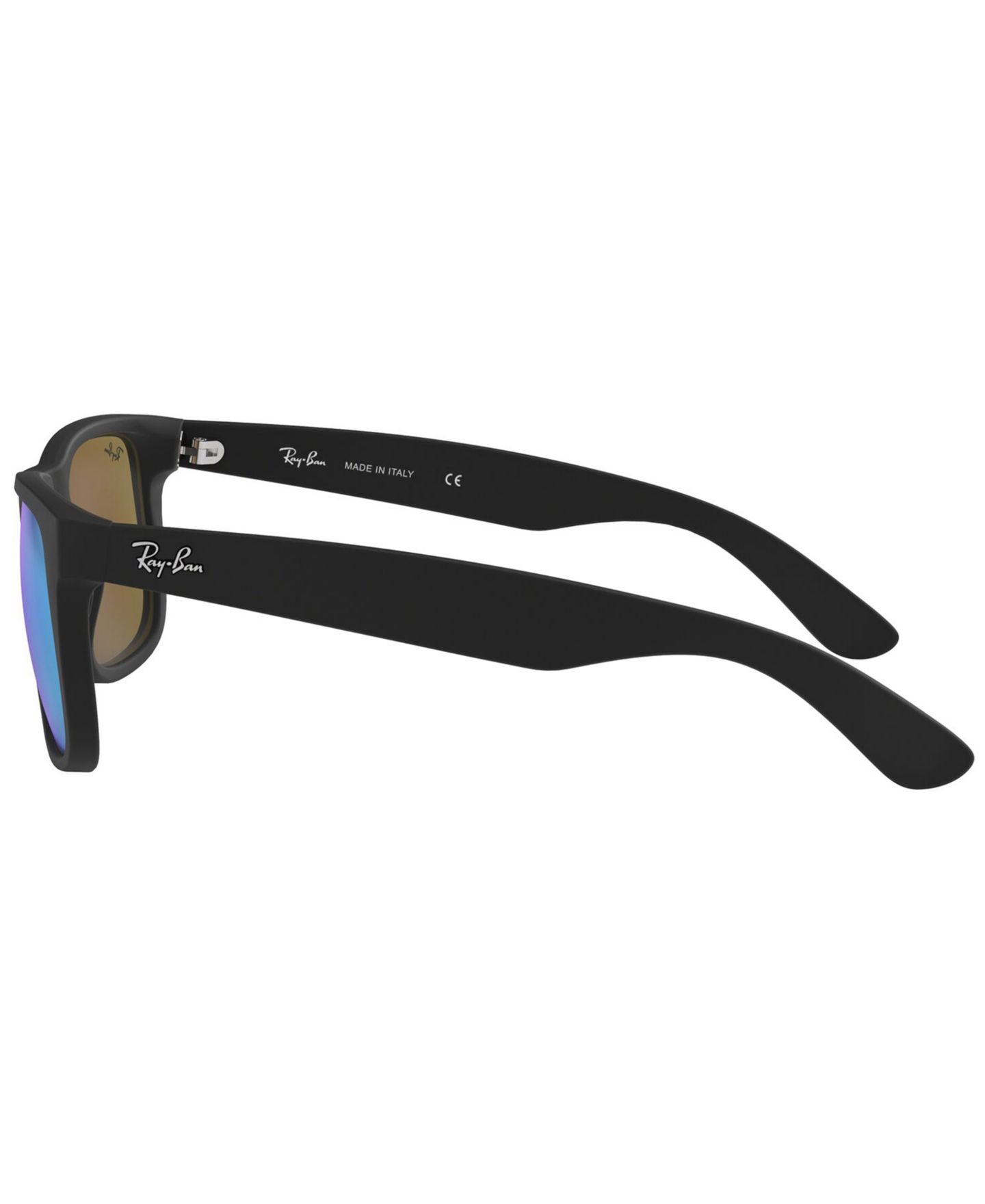 Солнцезащитные очки Ray-Ban Unisex Sunglasses, RB4165 Justin Mirror, цвет: Чёрный / Зелёный — фото 7