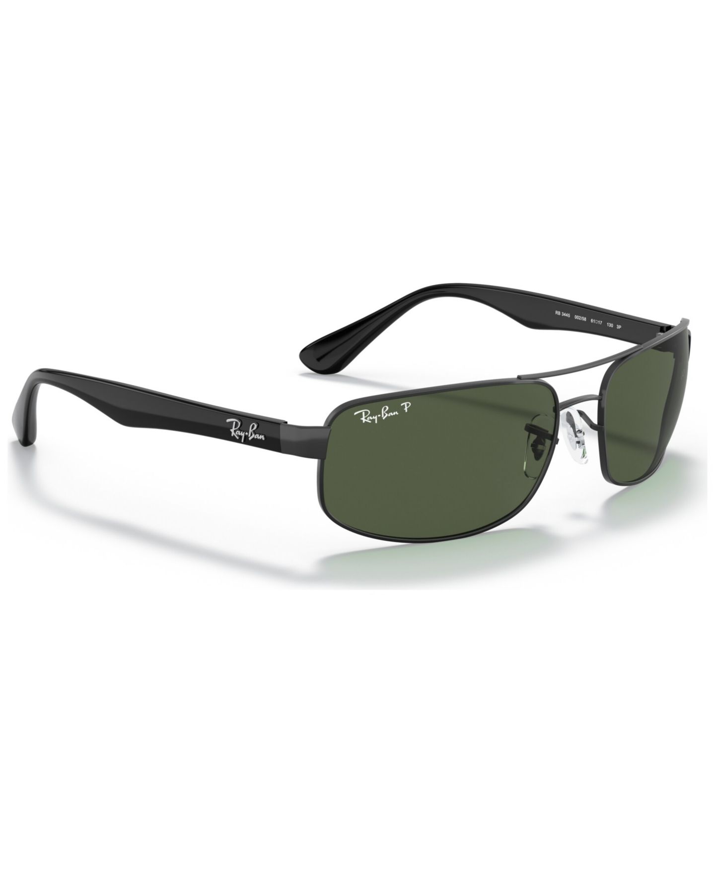 Женские солнцезащитные очки Ray-Ban Polarized Sunglasses, RB3445, цвет: Чёрный / Серый — фото 3