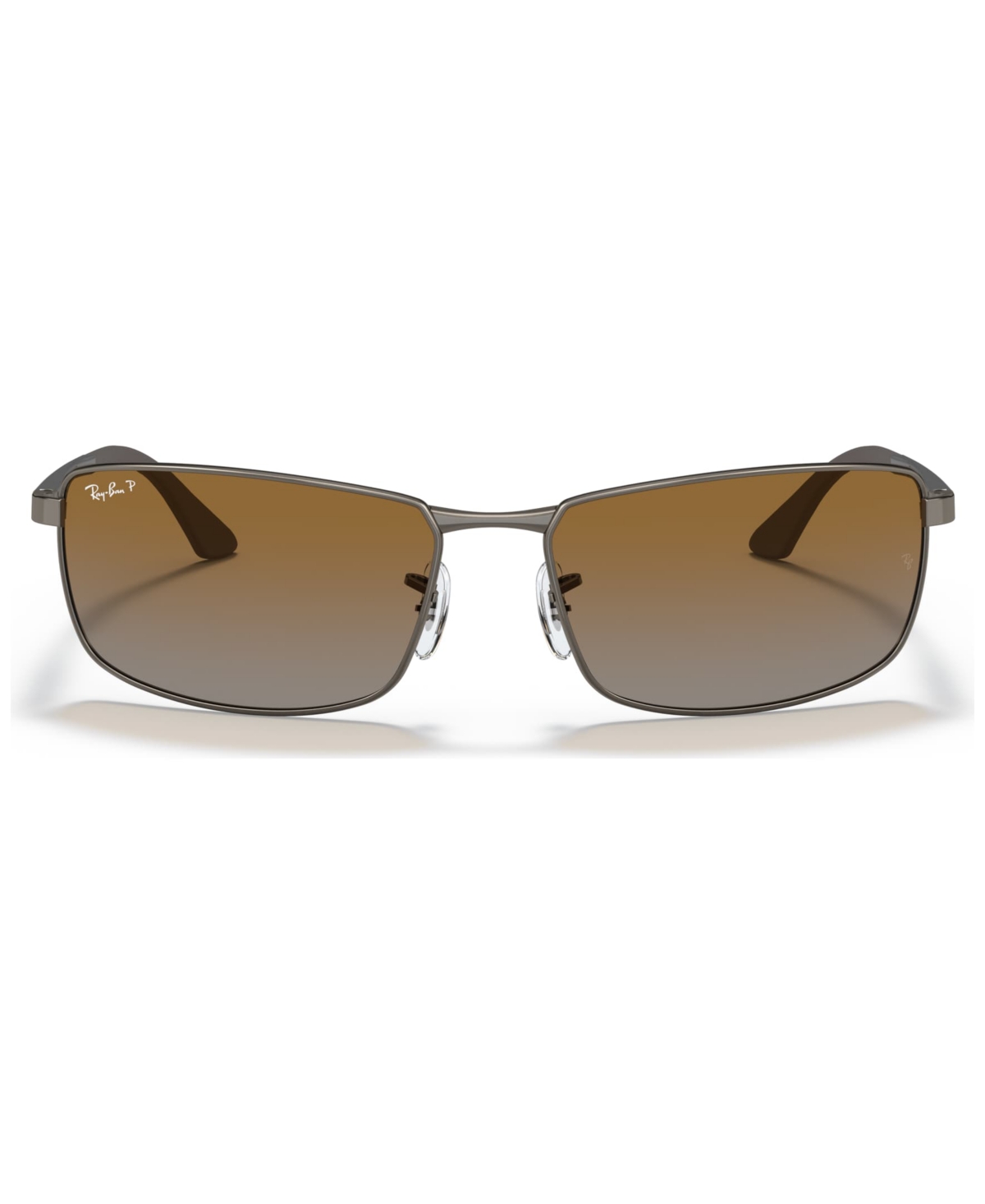 Shop Ray Ban Polarized Sunglasses , Rb3498 In Gunmetal Matte,grey Grad Pol