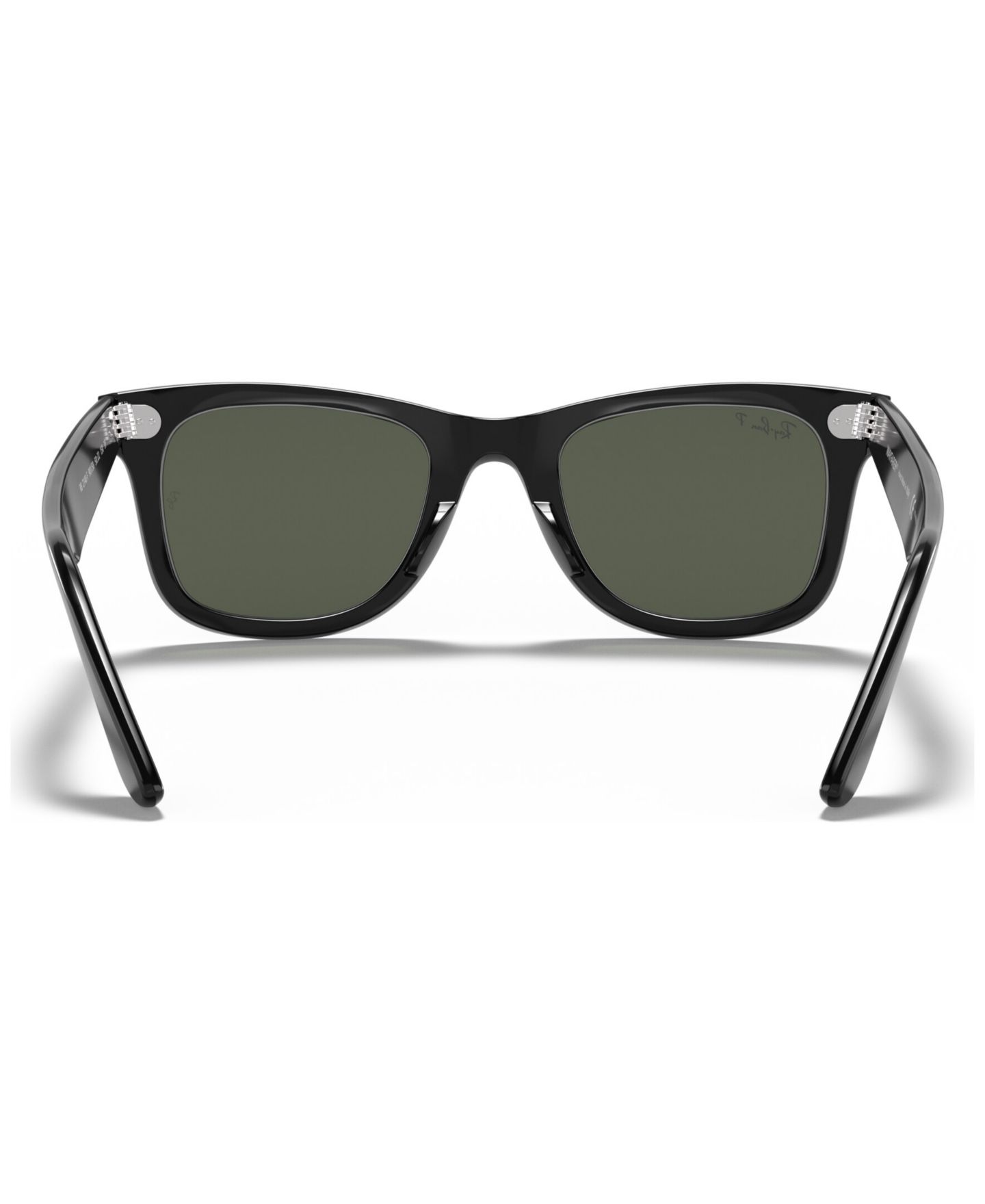 Женские солнцезащитные очки Ray-Ban Polarized Sunglasses, RB2140F Original Wayfarer, цвет: Чёрный / Зелёный — фото 3