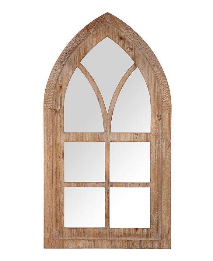Glitzhome - 40.16"H Gothic styled Window Frame Wall Mirror Decor