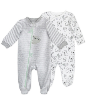 Mac & Moon Baby Boys & Girls Sleep Play with Koala Print and Mini Stripes 2 Pack