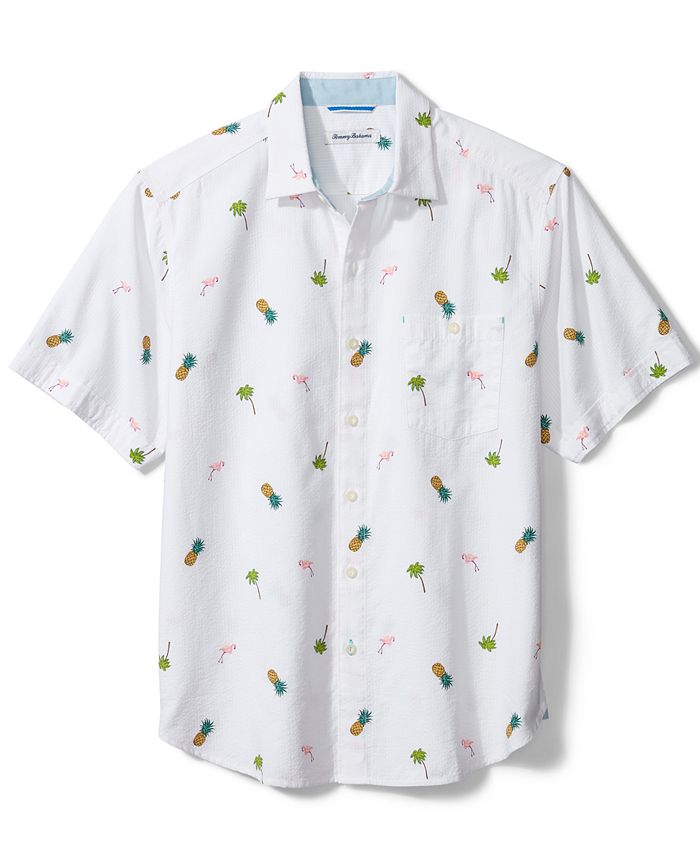 Tommy Bahama Men's Flamingo Tango Tropical-Print Seersucker Shirt - Macy's