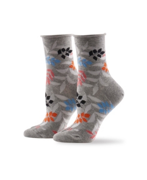 Hue Women's Floral Crew Socks