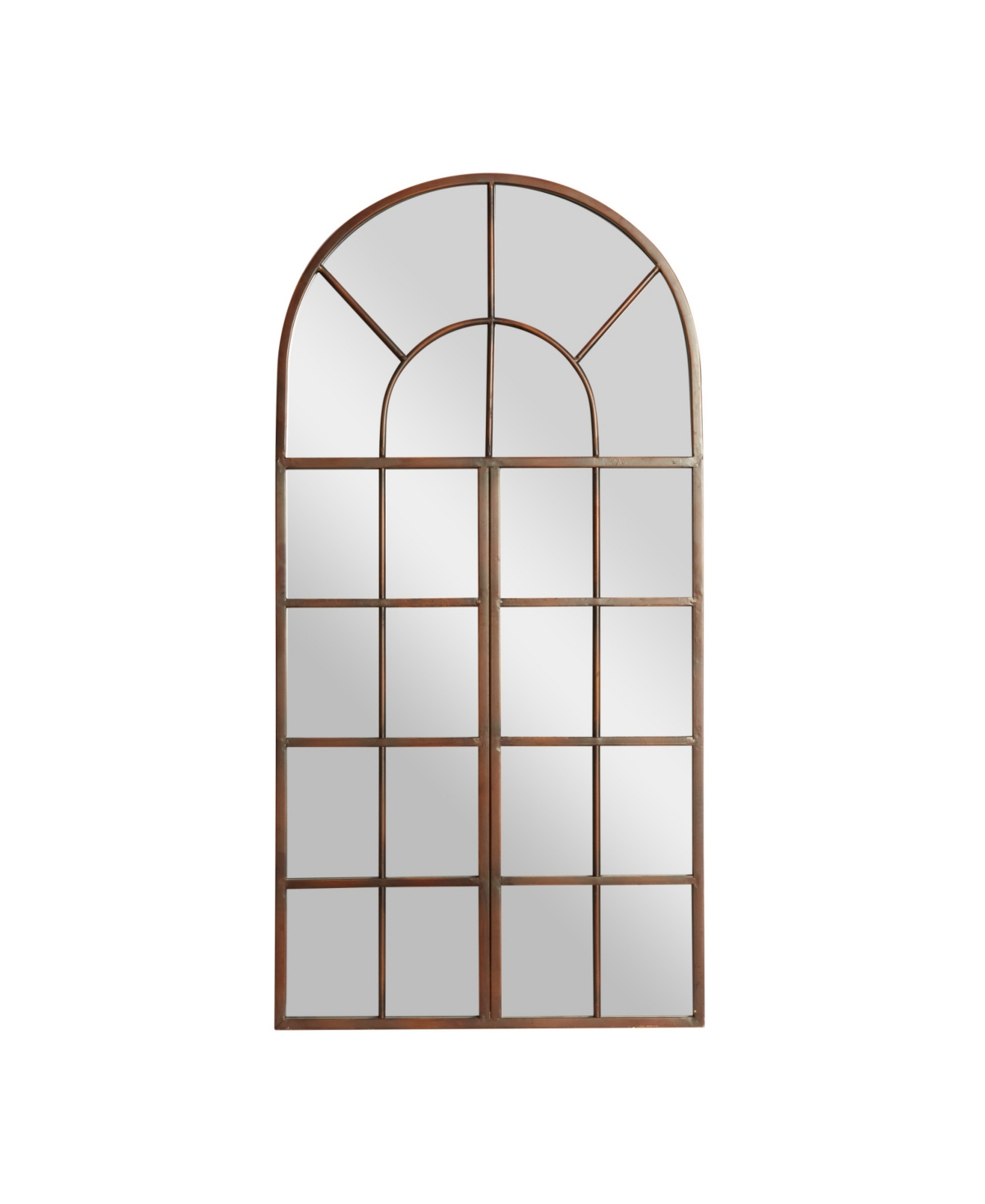 Brown Traditional Metal Wall Mirror, 48 x 24 - Brown