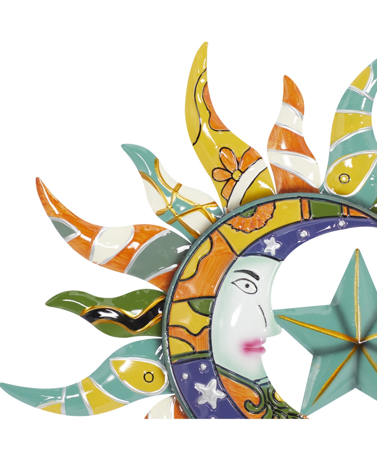 Colored Metal Eclectic Outdoor Wall Decor, 15