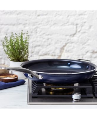Family Feast Diamond-Infused Ceramic Nonstick 14" Frying Pan with Helper Handle