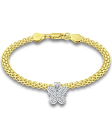 Cubic Zirconia Butterfly Charm Bismark Chain Bracelet, Created for Macy's