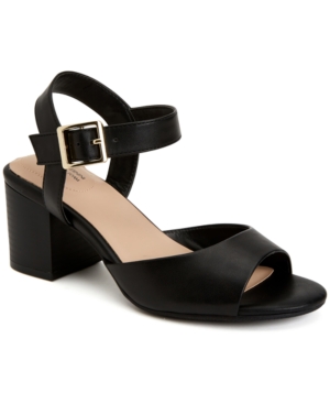 Shop Giani Bernini Women's Townsonn Memory Foam Block Heel Dress Sandals, Created For Macy's In Black