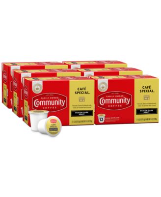 Community Coffee - Caf&eacute; Special Medium-Dark Roast Single Serve Pods, Keurig K-Cup Brewer Compatible, 72 Ct