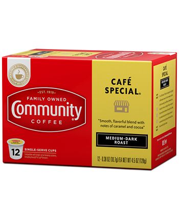 Community Coffee - Caf&eacute; Special Medium-Dark Roast Single Serve Pods, Keurig K-Cup Brewer Compatible, 72 Ct