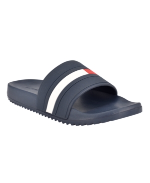 Tommy Hilfiger Men's Rezmund Pool Slide Sandals Men's Shoes In Navy