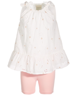 First Impressions Baby Girls 2-Pc Eyelet Tunic & Shorts Set Created for Macy's