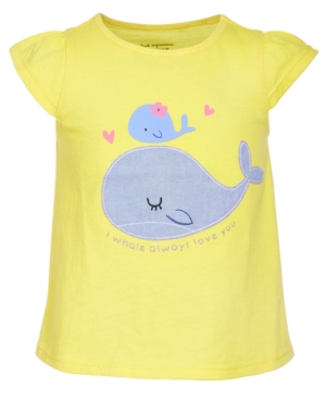 First Impressions Baby Girls Whale Love Cotton Top Created for Macy's