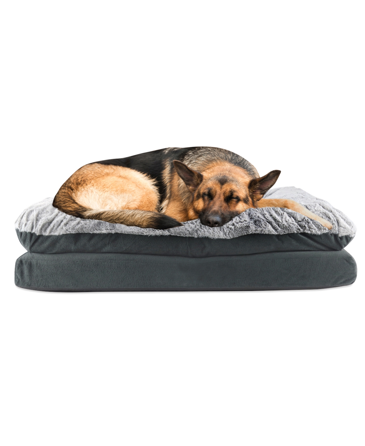 Arlee Pillow Topper Rectangle Pet Dog Bed - Blue