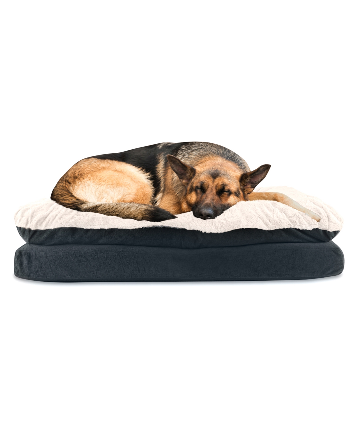Arlee Pillow Topper Rectangle Pet Dog Bed - Blue