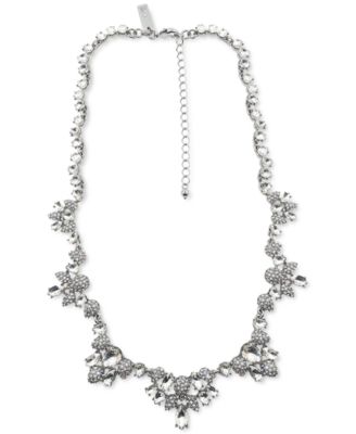 Photo 1 of Silver-Tone Crystal Teardrop Statement Necklace, 16" + 3" extender, Created for Macy's