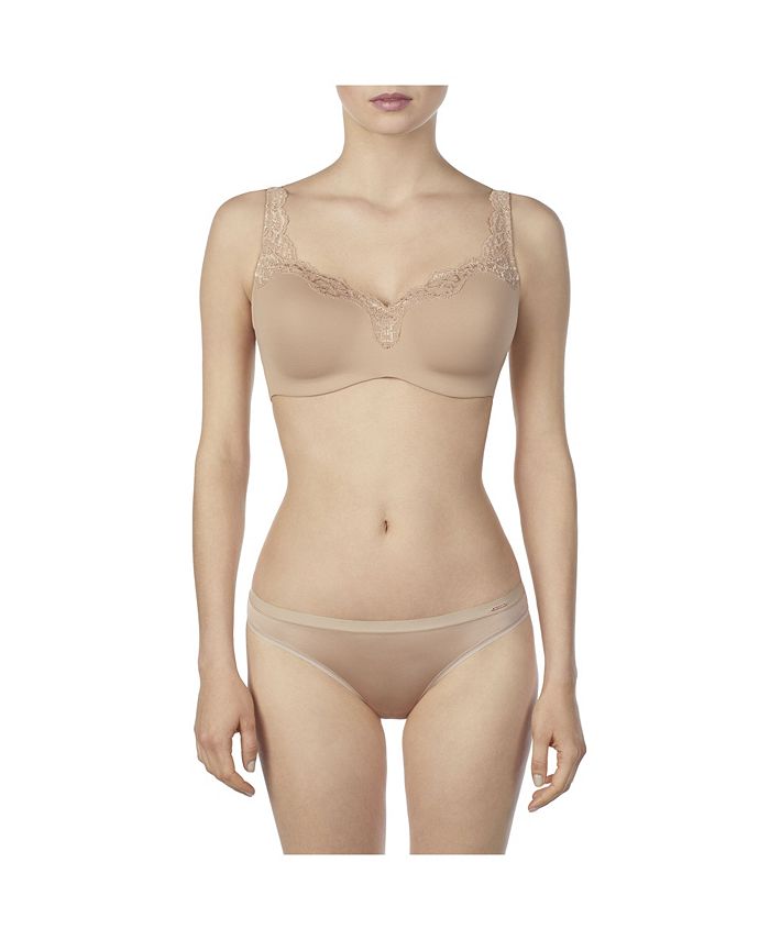  Le Mystere Womens Lace Tisha Full Coverage Fit T-Shirt Bra -  Natural