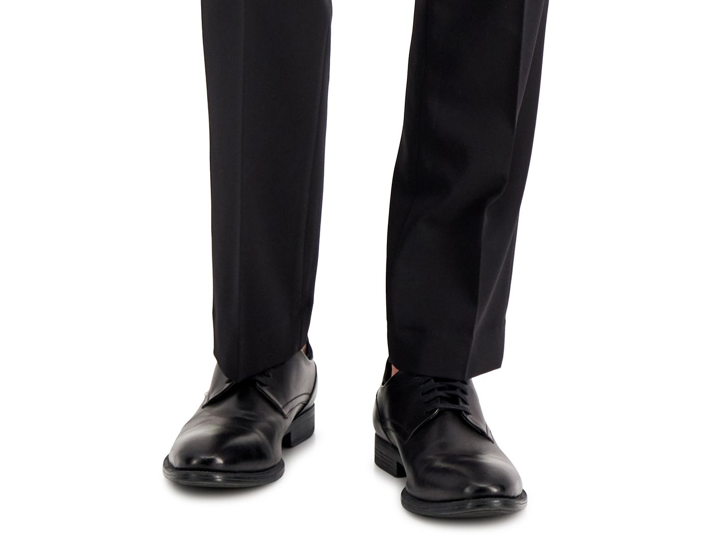Мужские брюки Perry Ellis Portfolio Modern-Fit Stretch Solid Resolution, цвет: Чёрный однотонный — фото 6