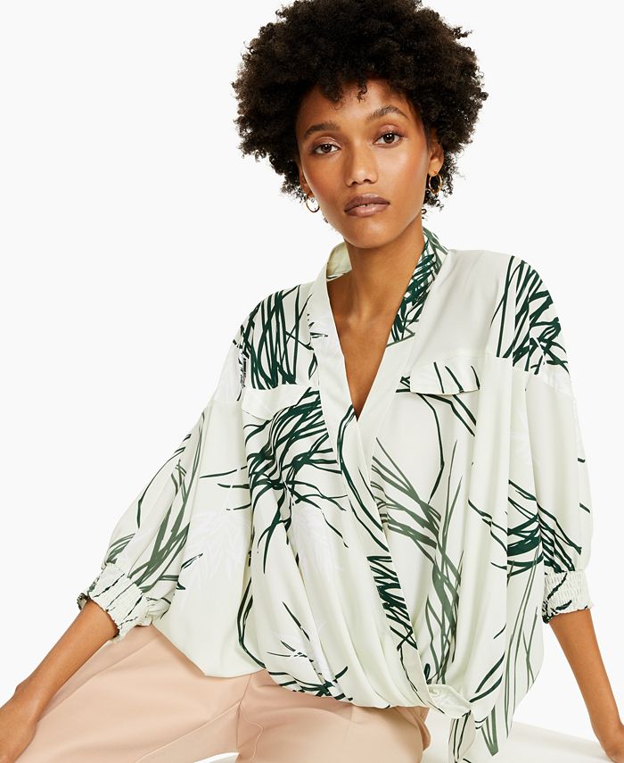 Alfani hot sale surplice top